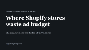 Google Ads for Shopify — DigiPro US & UK ecommerce agency